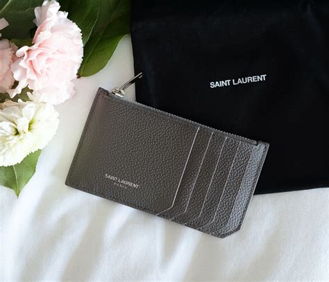 ysl card holder silver|Saint Laurent Card Holders, Purses & Wallets .